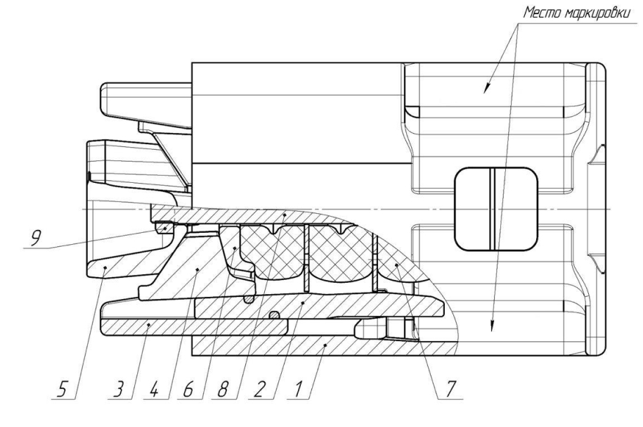 Конструкция поглощающего аппарата КМТ-118С